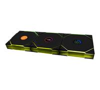 Lian Li UNI FAN TL LCD Wireless Reverse 120 Black Triple Fan Pack with Controller - 12RTLLCD1W3B
