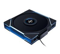 Lian Li UNI FAN TL140 LCD - 140mm ARGB PWM Fan with LCD Display, Black, Wireless Daisy-Chain, Dual-Zone RGB, Fluid Dynamic Bearing, Controller-Free Installation