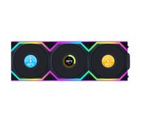 Lian Li UNI SL WIRELESS LCD RGB 120mm Fan Triple Pack - Black