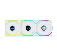 Lian Li UNI SL WIRELESS LCD RGB 120mm Fan Triple Pack - White