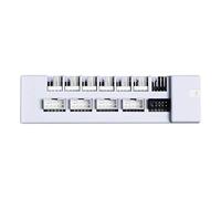 Lian Li Universal USB & PWM Fan Hub, Fan Controller with 4 USB Headers - 6 Fan Ports - Magnetic Mounting - 5V/4PIN - PSU/Motherboard Universal Case Compatibility - White (EG-HUB01W)