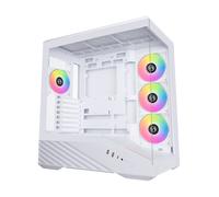 Lian Li V100 Mid Tower Case - White, ATX Support, Mesh Front Panel, Tempered Glass, USB-C, Tool-Free Side Panel