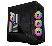 Lian Li V100 ATX Mid Tower Gaming PC Case, Mesh Front Panel, USB-C, Black | Tempered glass computer case with tool-free side panel, black desktop tower case for gaming PC builds
