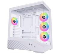 Lian Li V100 ATX Mid Tower Gaming PC Case, Mesh Front Panel, USB-C, White | Tempered glass computer case with tool-free side panel, white desktop tower case for gaming PC builds