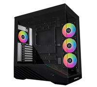 Lian Li V100 ATX Mid-Tower PC Case, 4 x 120mm ARGB PWM Fans Pre-Installed, LED RGB Strip, Display Platform with Tempered Glass, Support 415mm GPUs, 360mm Radiator, Optimized Airflow - Black (V100RX)