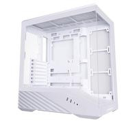 Lian Li V100 ATX Mid-Tower PC Case, LED RGB Strip, Display Platform Design with Tempered Glass, Support 420mm GPUs, 360mm Radiator, Side I/O & Optimized Airflow, Dust Filiter - White (V100W)