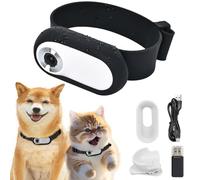 Lian.Ripple.Lian HD 1080P Wireless Cat Camera Collar - Compact Mini Action Camera for Pets Gift - No WiFi (White-1080P)
