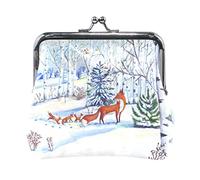 LIANCHENYI Fox Jogging Snow Coin Wallets Mini Purse for Womens Girls Ladies