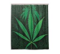 LIANCHENYI Waterproof Bath Curtain Words Marijuana Weed Polyester Fabric Bathroom Shower Curtain 60 x 72 inch