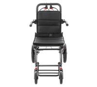 LianCTCO Adventure-Ready Foldable Wheelchair - Durable Rubber Tires, 220lbs Capacity, Comfort PU Seat for Long Trips