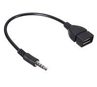 Liandasheng 3.5mm Male AUX Audio Plug Jack To USB 2.0 Female Converter Adapter Cable Cord for Car Aux Port