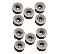 LIANFOND 10PCS V624ZZ Groove Round Bottom Track Pulley Bearing Sliding Rollers, 4x13x6mm Carbon Steel, Industrial Automation and Power Tools
