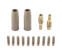 LIANFOND 14PCS Airless Welding Nozzle Set with 0.8mm Non-Stick Coating for 15AK, Includes Contact Tips Tip Holders, Aviation Aluminum Copper Construction