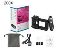 LIANFOND 3 in 1 Microscope Lens Kit for Smartphone 100X 150X 200X Macro Lens with Built-in LED Light, for Cell Phones for Close-up Photography