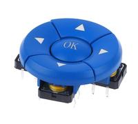 LIANFOND 5 Way Direction Combination Switch for A14 Cap with Arrow OK Button, for B3F-4055, Plastic 3.5 cm, Black Blue