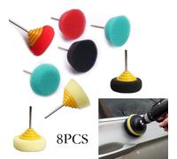 LIANFOND 8pcs 40mm Mini Polishing Sponge Buffing Wheels for Car Hub, Steel Rim and Burnishing, for Rotary Tools, 3mm Shank Diameter