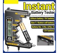 LIANFOND BT173 Digital Battery Tester, 15-48V & 9-12V Voltage for Range, LCD Display with Reverse Polarity for Protection, AAAAACDCR20169V Button Lithium Batteries, Home Remote Car Key Toy Solar Light