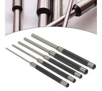 LIANFOND Carbon Steel Pin Punch Set 5pcs with 8in Long Reach for Jewelers Watchmakers Engineers Carpentry Repair Tools 1 8" to 3 8"