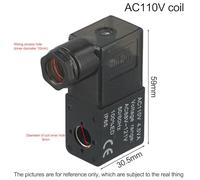 LIANFOND DC24V 12V AC220V 110V Solenoid Valve Coil for 4V210-08 3V110-06 4V220 4V230, Aluminum Body, Replaceable, for AC380V DC12V