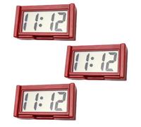 LIANFOND Digital Clock for Car Dashboard, LCD Display with Clear Visibility, Waterproof Shatter-Resistant PVC Construction, 3-Pack (Blue White Black)