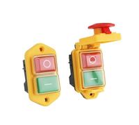 LIANFOND KLD-28A Push Button Switch, 250V 16A 5-Pin Electromagnetic Switch with Self-Locking and IP55 Waterproof Cover Power Tools, Slicers, and Meat Grinders