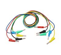 LIANFOND Multimeter Test Leads 1m Cable with 4mm Banana Plugs, Retractable PVC Wire for Electrical Testing, 5-Piece Set (Red, Black, Blue, Yellow, Green)