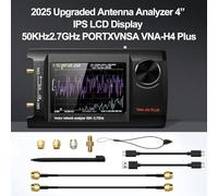 LIANFOND NanoVNA-H4 Vector Antenna Analyzer 50kHz-2.7GHz with 4-inch IPS LCD, 401 Scan Points, 5000mAh Battery, SD Card Support for Data Export