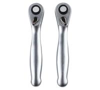LIANFOND Ratcheting Bit Wrench, 1 4 Inch Drive 72-Tooth Reversible Ratchet with 90-Degree Angle, Chrome Vanadium Steel for Compact Repair Tools, 2 Pack