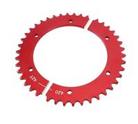 LIANFOND Split Sprocket 42 Tooth for 420 Chain for Predator 212cc 196cc 6.5hp 7.0hp Powerhorse 13hp 15hp Mini Bike Go Kart, Red Anodized Aluminum