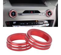 LIANFOND Volume Knob Covers for Ford Explorer 2020-2025, Aluminum Alloy Switch Trim, Scratch Protection, Easy Installation, for OEM Interior, Blue