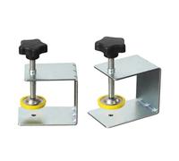 LIANFOND Woodworking Jig Cabinet Tool Drawer Front Installation Clamp Panel Clips, 2 Pack, Stainless Steel Galvanized, Silver, 78x50x69mm, for Drawer Face Alignment Fixing