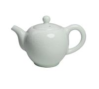 Liang baobao Porcelain Teapot, 9oz Tea Pot Small Teapot Chinese Tradition Ice Crack Glaze Ceramic Tea kettle (White)