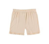 Liang Rou Women's Ultra Thin Stretch Safety Short Leggings Lace Trim Apricot XXL