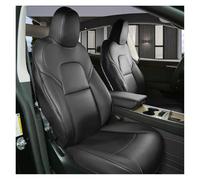 LIANGBAOS Auto Seat Covers For Tesla For Model 3 4-Door 2017-2023 Full Set Car Seat Covers Leather Front & Rear 5-Seat Seat Cover Cushion(Black)