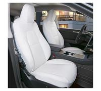 LIANGBAOS Auto Seat Covers For Tesla For Model 3 4-Door 2017-2023 Full Set Car Seat Covers Leather Front & Rear 5-Seat Seat Cover Cushion(White)