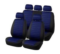 LIANGBAOS Auto Seat Covers Universal Full Seat Cover Protector Design Airbag&Rear Split Bench(Blue full set)