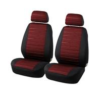 LIANGBAOS Auto Seat Covers Universal Full Seat Cover Protector Design Airbag&Rear Split Bench(Red front part)