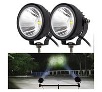 LIANGBAOS Car Headlamp For Car ATV Spot Flood Lamp Race Pickup Truck Boat Trailer Fog Led Work Light 4 Inch 12V 24V Yellow Amber White Head Light(White Spot)
