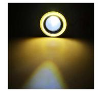LIANGBAOS Daytime Running Lights Universal DRL | 89mm 76mm 64mm COB Angel Eyes Fog Lights Led Car Headlight Lamp(Yellow,2.5inch)