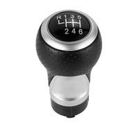 LIANGBAOS Gear Stick Knobs for A3 S3 8p 2003-2013 for A4 S4 Q5 for S-Line 2007-2015 12mm 5/6 Speed Handle Leather Shifter Car Gear Shift Knob Car Gear Shift Lever(Silver 6 Speed)
