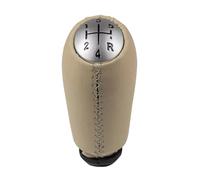 LIANGBAOS Gear Stick Knobs for Clio 2 II for Megane for Kangoo Leather Gear Shift Knob Lever Shifter Gaiter Boot Cover Car Gear Shift Lever(Matte Cap Beige)