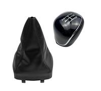 LIANGBAOS Gear Stick Knobs for Mondeo 4 Mk4 IV 2007-2014 Car Gear Shift Knob Gaiter Boot Cover Dustptoof Case Collar Car Gear Shift Lever(Black 5 Speed 2pcs)
