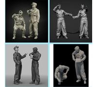 liangcaihua 1/35 WW2 German Soldier Resin Model Kit Unpainted and Unassembled Soldier Resin Model Kit (8 figures) //F3S7L7