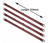 LiangDi Four Pack 1.2 kW R7 Ruby Halogen Heater Lamp Bulb 254mm