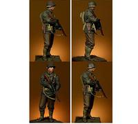 LIANGFANG 1/16 120Mm Us 1St The Big Red One Soldier Standing Resin Kit Diy Toys Resin Model Unassembled Unpainted