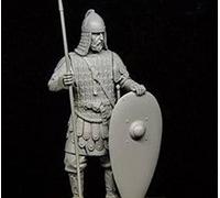 LIANGFANG 1/24 75Mm Ancient Warrior Stand With Base Resin Figure Model Kit Unassembled Unpainted