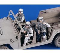LIANGFANG 1/35 Modern Us Crew In Iraq War (3 Figures) Resin Kit DIY Figure Unassembled Unpainted Resin Model