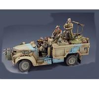 LIANGFANG 1/35 The Long Range Desert Patrol Include 4 Without Car Resin Kit DIY Toys Unassembled Unpainted Resin Model