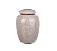 liangh Funera Urns Adult Cremation Ashes Ceramic Urn - Suitable For A Small Amount Of Pet Ashes,20x15x10cm,White