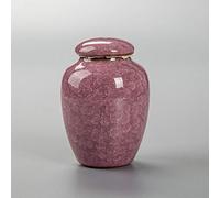 liangh Funera Urns Adult Cremation Ashes Ceramic Urn - Suitable For A Small Amount Of Pet Ashes,20x15x10cm,Pink